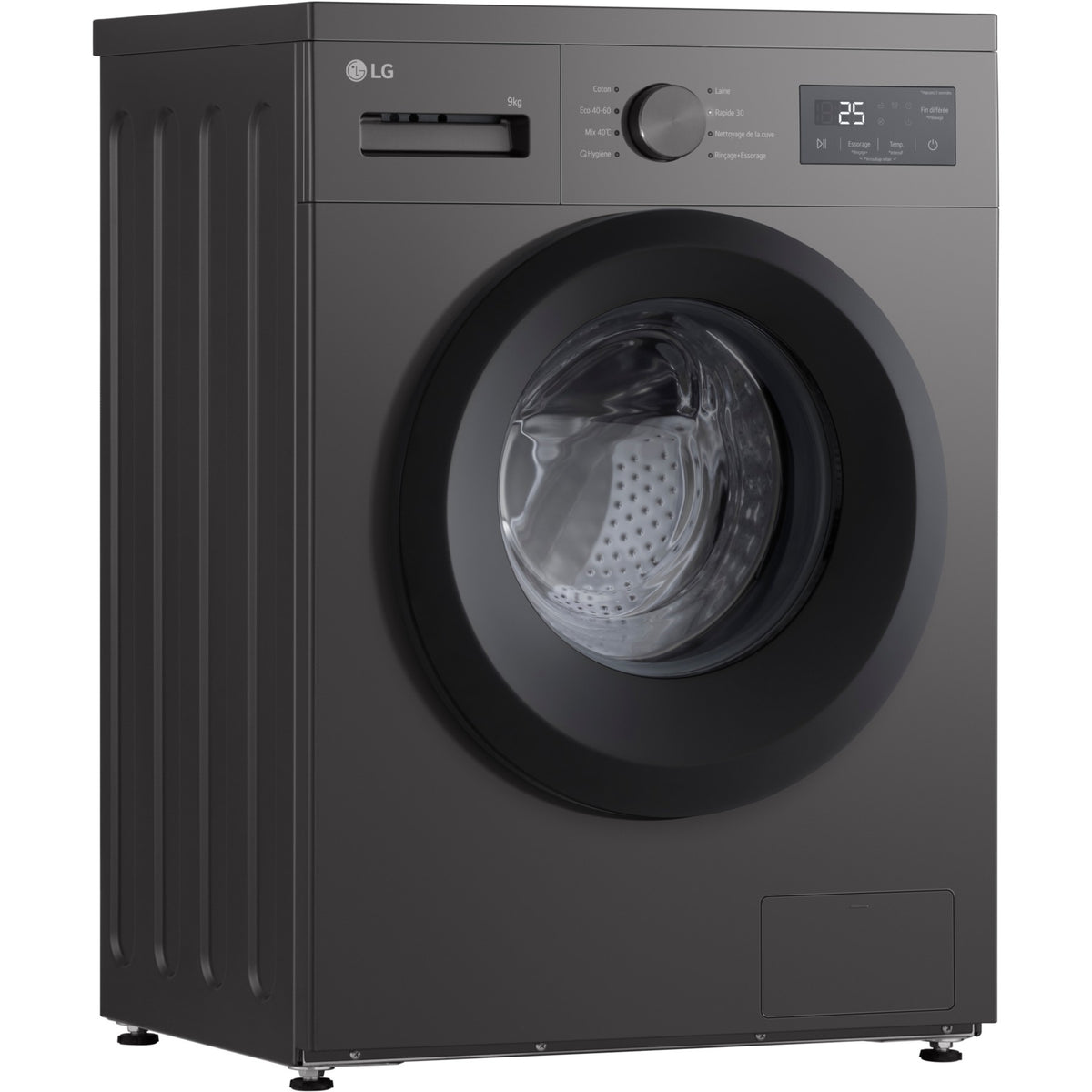 Lave linge compact LG F94N14SLS - 9 kg - 1400 tr/min - Classe A - Moteur induction - Noir