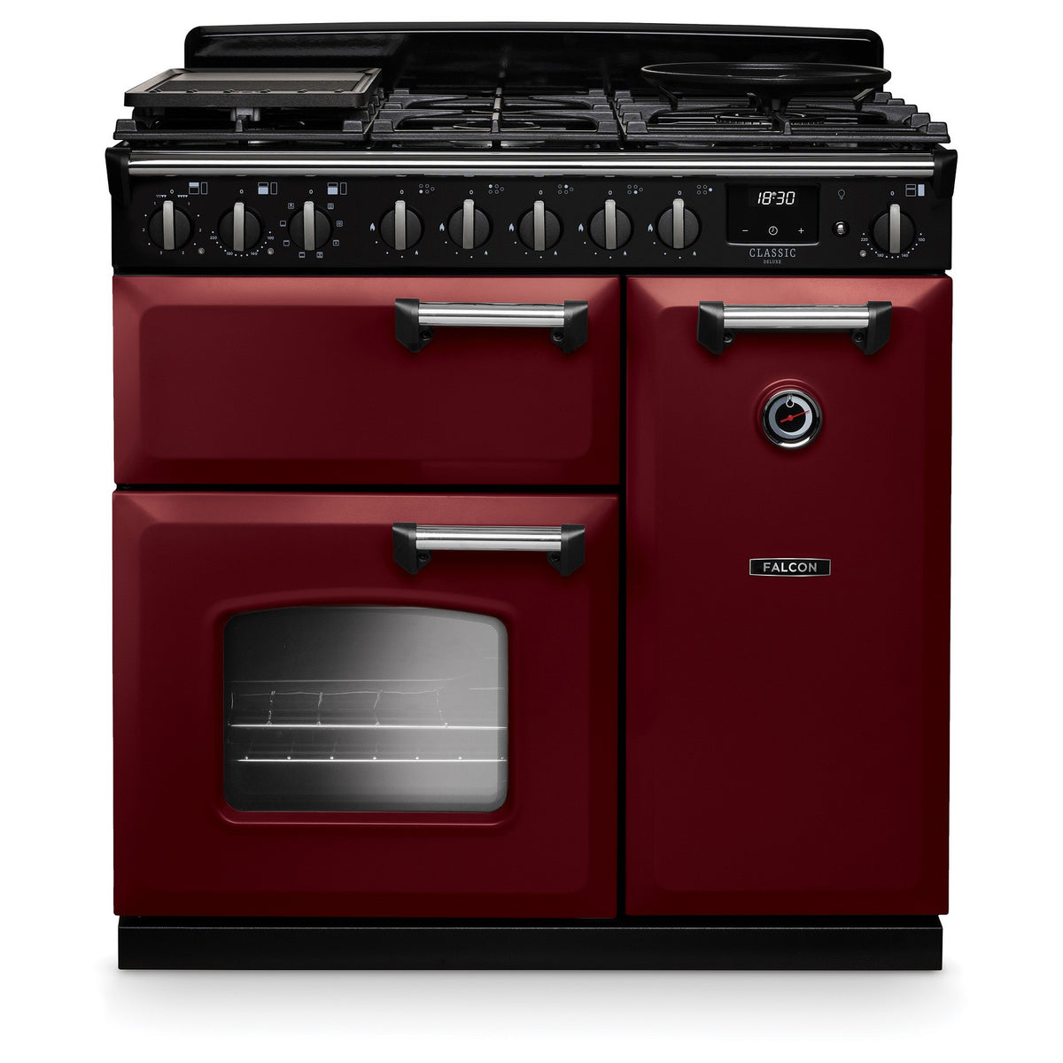 Piano de cuisson gaz FALCON NGC TAB GAZ 90 CM BORDEAUX CHROME