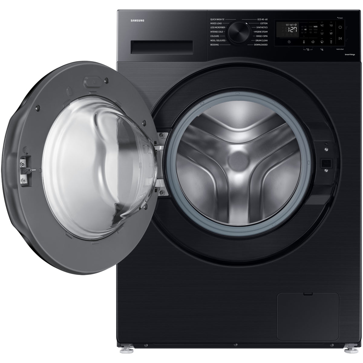Lave linge hublot SAMSUNG WW80CGC04DAB - 8 kg - 1400 tr/min - Classe A - Moteur induction - Connecté - Noir - Bespoke AI