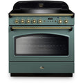 Piano de cuisson gaz FALCON FX TAB IND 90 CM VERT MINERAL MAT LAITON