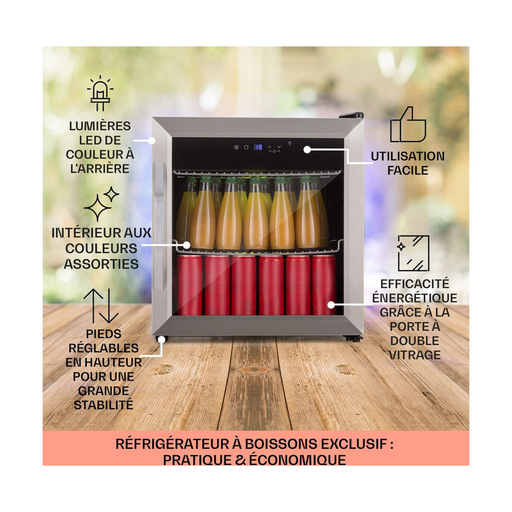 Mini réfrigérateur KLARSTEIN Coachella 50 Minibar 47L WiFi 44 dB inox