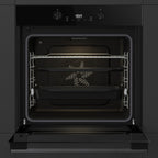 Four encastrable HISENSE BI64223EPBG - Pyrolyse - Chaleur pulsée - Rails télescopiques - Mode Pizza 300°C - Air Fry