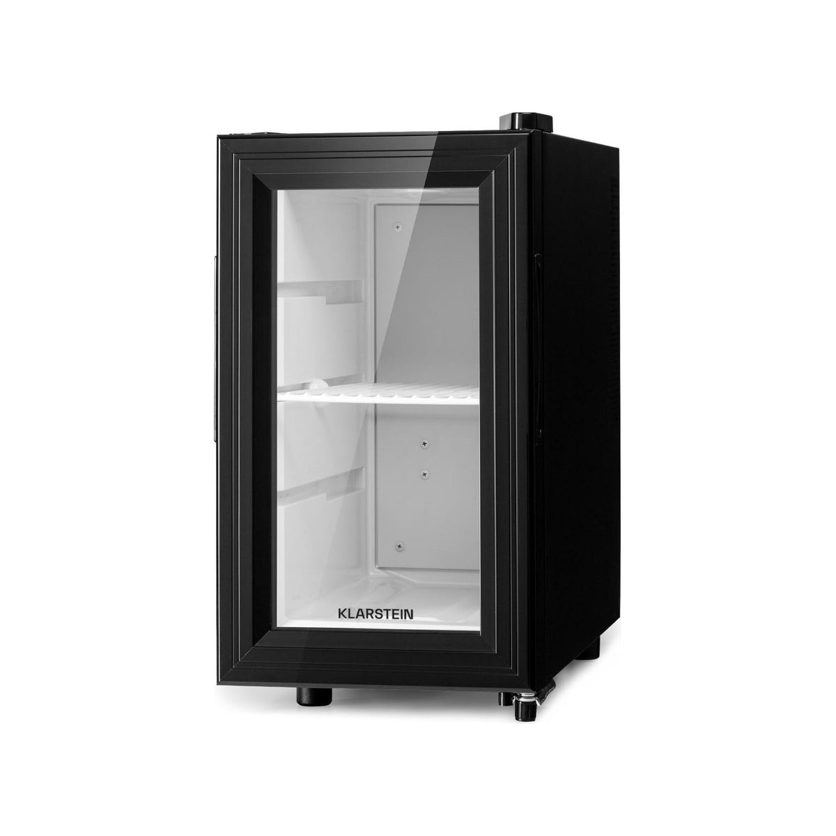 Mini réfrigérateur KLARSTEIN Brooklyn 23L Slim LED vitré 11-18°C noir