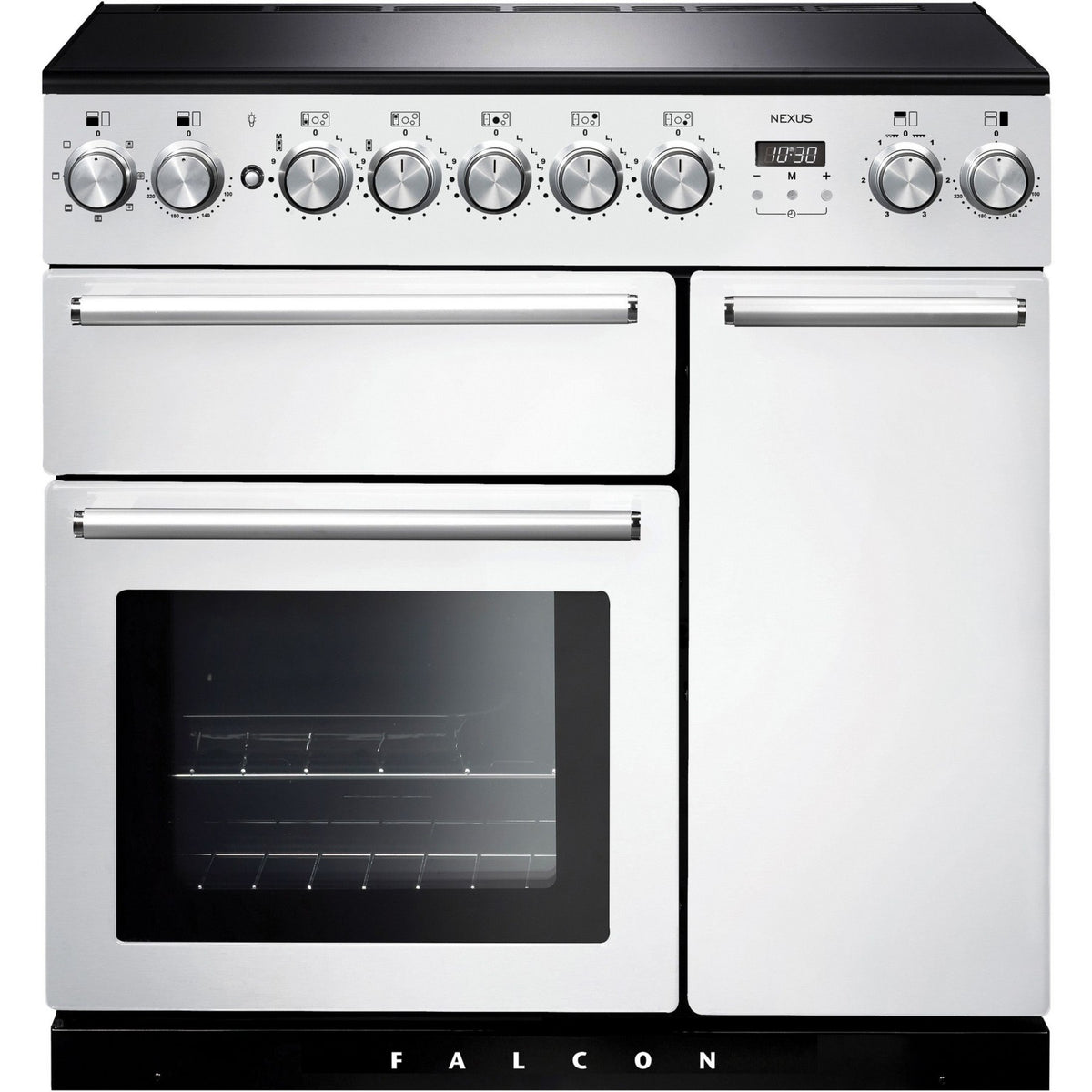 Piano de cuisson induction FALCON NEXUS 90 BLANC CHROME SATINÉ