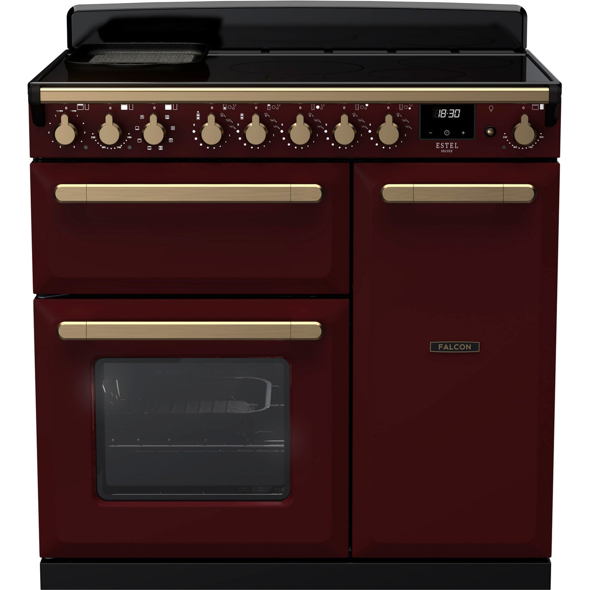 Piano de cuisson induction FALCON ESTEL DELUXE TAB IND 90 CM BORDEAUX LAIT