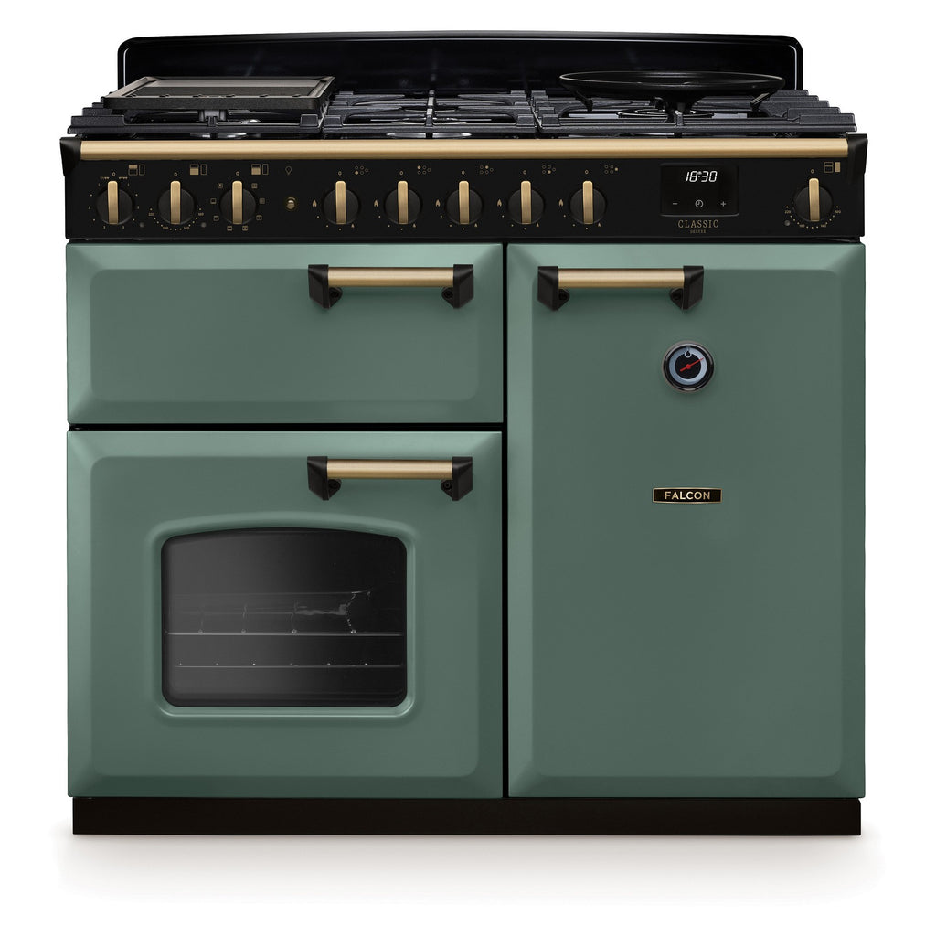 Piano de cuisson gaz FALCON NGC TAB GAZ 100 CM VERT MINERAL LAITON A