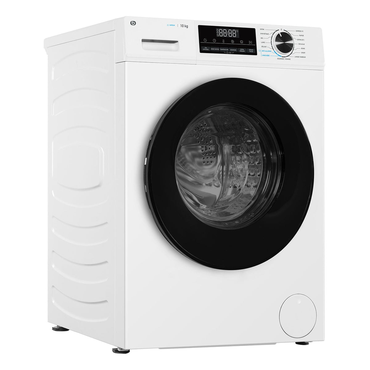 Lave linge hublot ESSENTIELB ELF1014-6b - 10 kg - 1400 tr/min - Classe A - Moteur induction