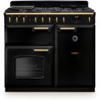 Piano de cuisson gaz FALCON NGC TAB GAZ 100 CM NOIR LAITON ANTIQUE