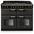 Piano de cuisson mixte FALCON NGC TAB MIX 110 CM ARDOISE LAITON ANTIQU
