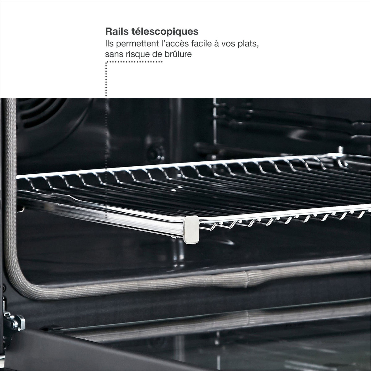 Four encastrable MIOGO MOP721PR2 - Pyrolyse - Chaleur tournante - Porte froide - Rails télescopiques Reconditionné