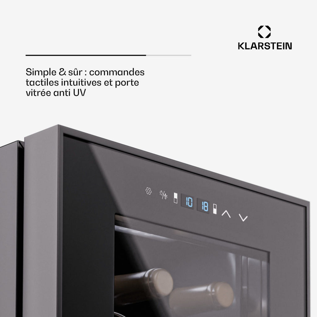 Cave à vin de service KLARSTEIN Shiraz 27 Duo 83L 27 bouteilles