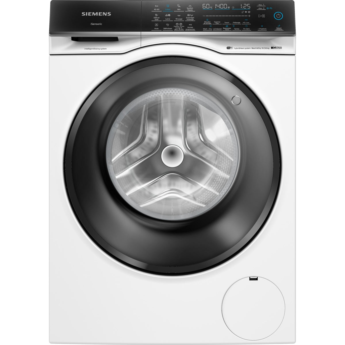Lave linge séchant hublot SIEMENS WN54C2A0FR - 10,5/6 kg - 1400 tr/min - Classe D - Moteur induction - Dosage automatique - Connecté