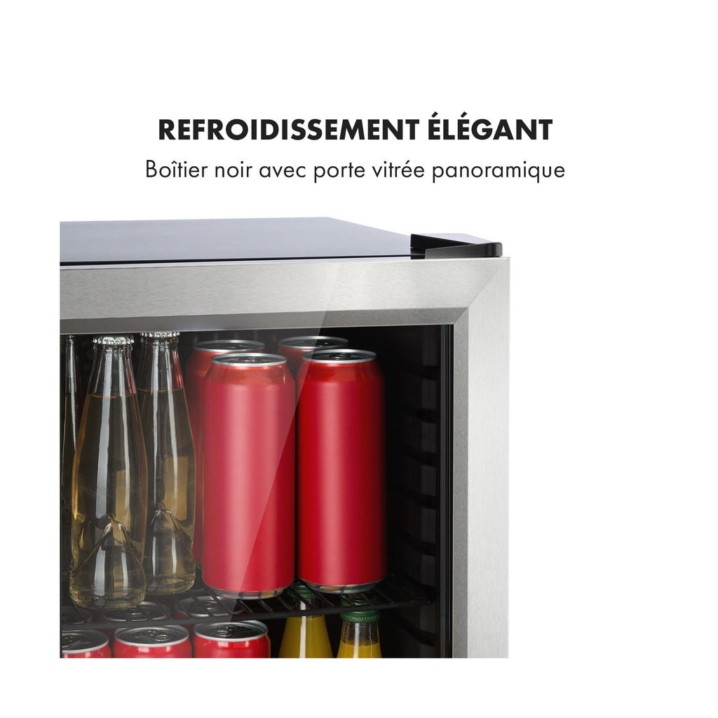 Mini réfrigérateur KLARSTEIN Harlem 23L A+ porte vitrée 39 dB Noir
