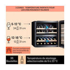 Cave à vin de service KLARSTEIN Vinsider 36 Onyx - Noir