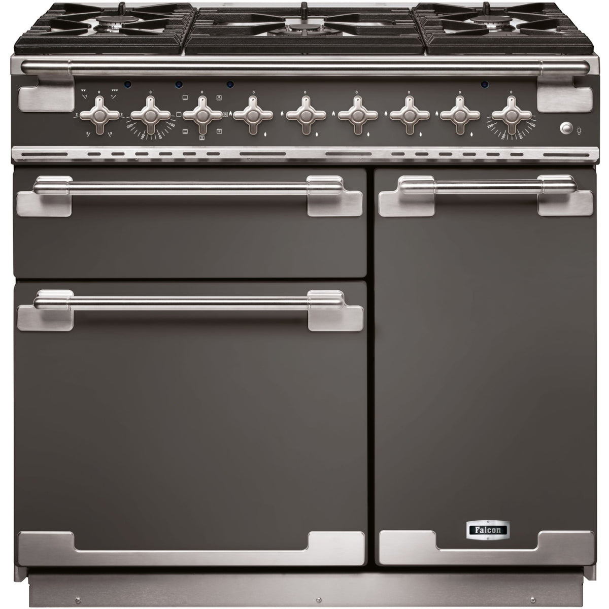 Piano de cuisson gaz FALCON ELISE90 MIXT GRIS ARDOISE