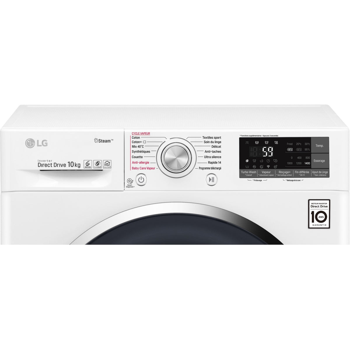 Lave linge hublot LG F14J82WHST Reconditionné
