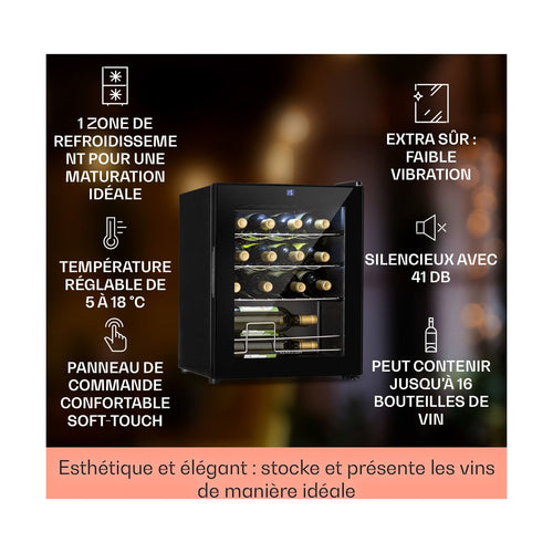 Cave à vin de service KLARSTEIN Shiraz 16 Uno 42L tactile
