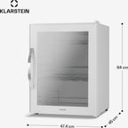 Mini réfrigérateur KLARSTEIN Beersafe porte miroir 64x48cm 60L Blanc