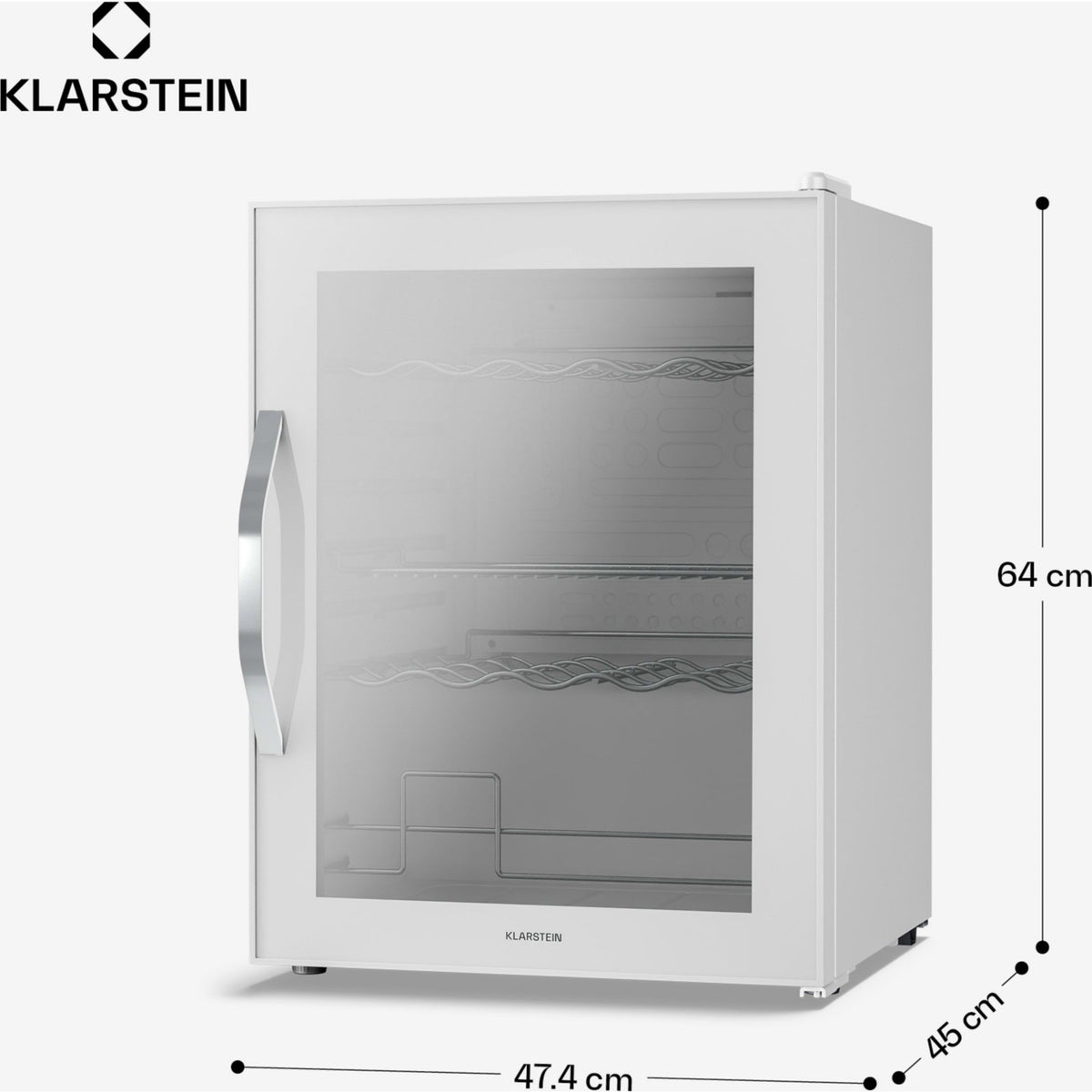 Mini réfrigérateur KLARSTEIN Beersafe porte miroir 64x48cm 60L Blanc