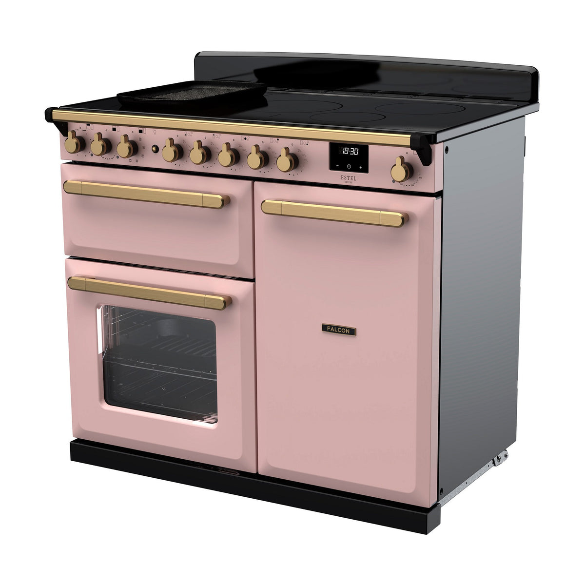 Piano de cuisson induction FALCON ESTEL DELUXE TAB IND 100 CM ROSE PASTEL