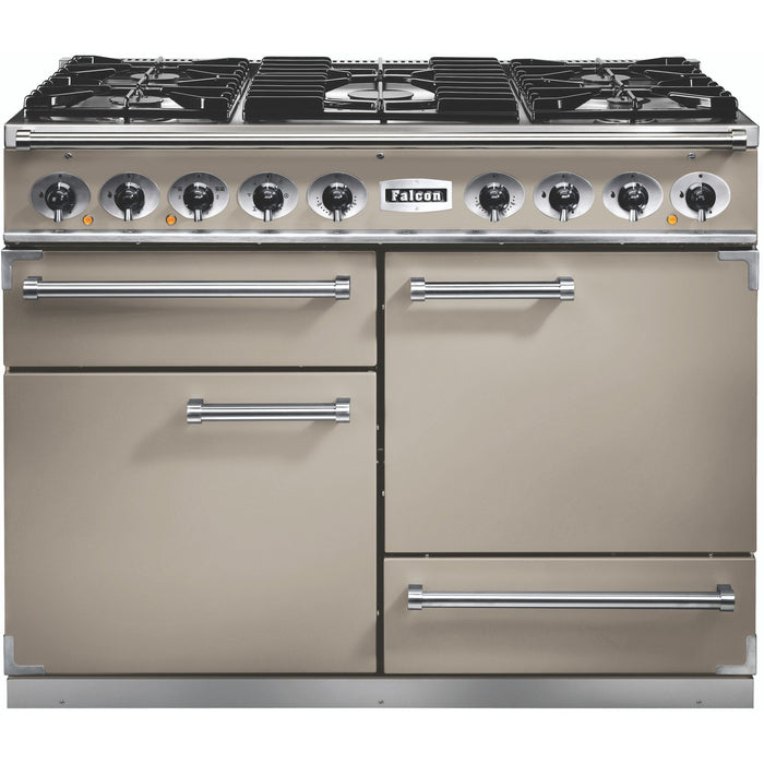 Piano de cuisson gaz FALCON Semi Pro DELUXE 110 FAUVE NICKEL BROSSÉ