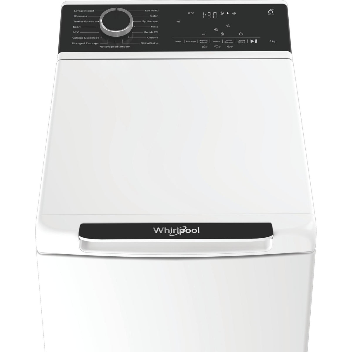 Lave linge top WHIRLPOOL TW621FRESHCAREEE - 6 kg - 1200 tr/min - Classe A - Moteur induction