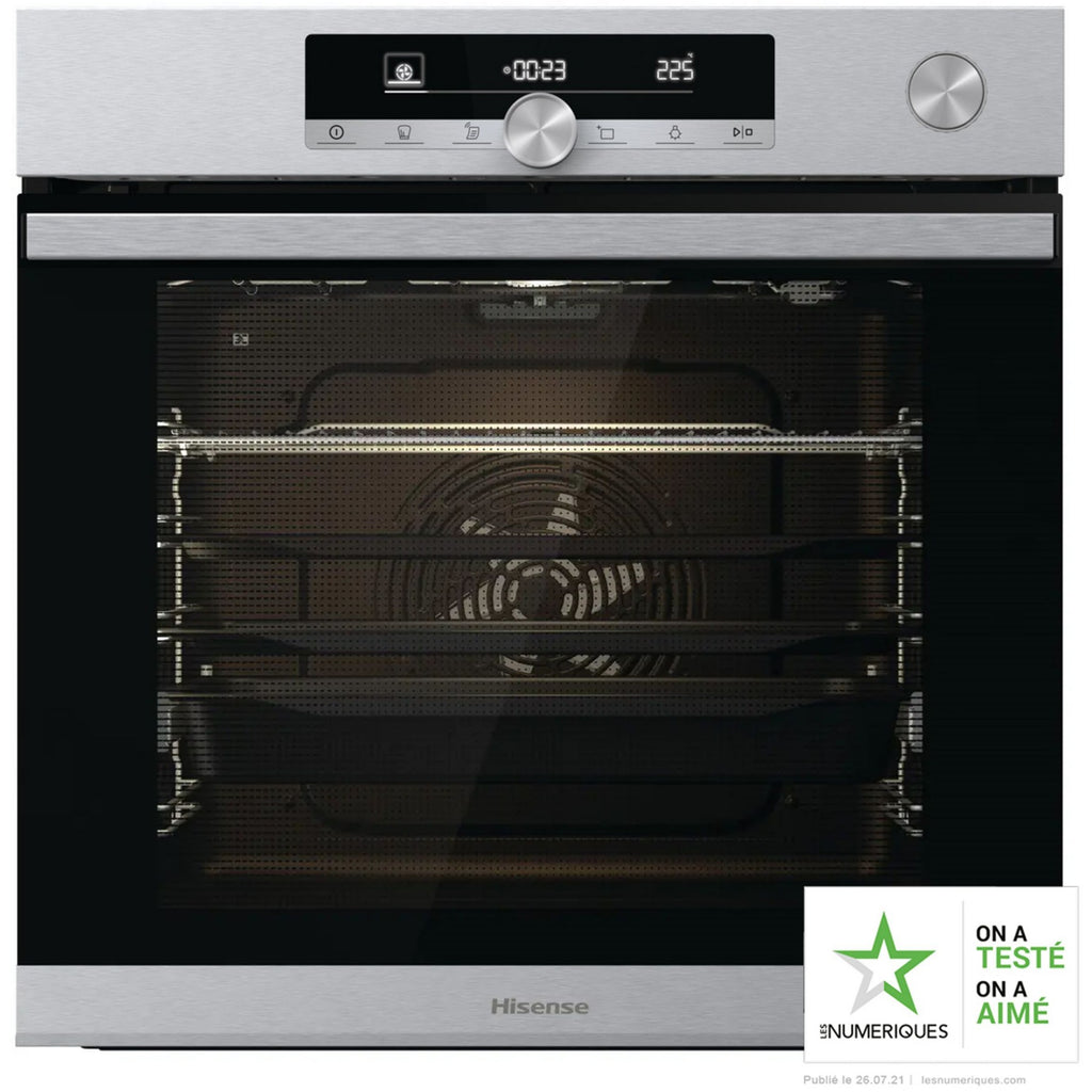 Four encastrable fonction vapeur HISENSE O634PX - Pyrolyse - Chaleur tournante - Vapeur - Porte froide - Rails télescopiques