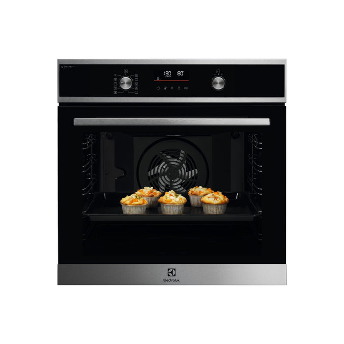 Four encastrable ELECTROLUX EOD6P46X - Pyrolyse - Chaleur pulsée - Porte froide - Vapeur SteamBake + Rails télescopiques ELECTROLUX COULISSANTS E4OHTR111
