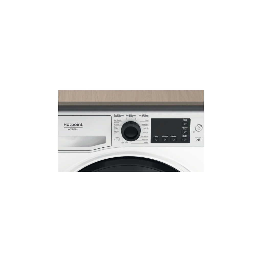 Lave linge séchant hublot HOTPOINT NDB8635KFR