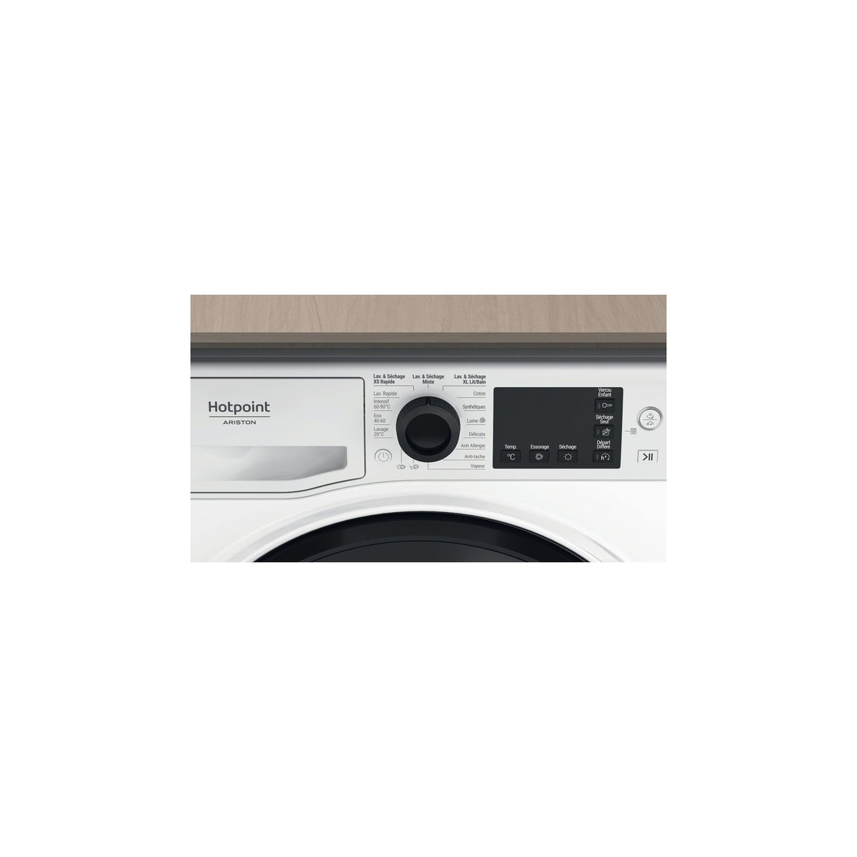 Lave linge séchant hublot HOTPOINT NDB8635KFR