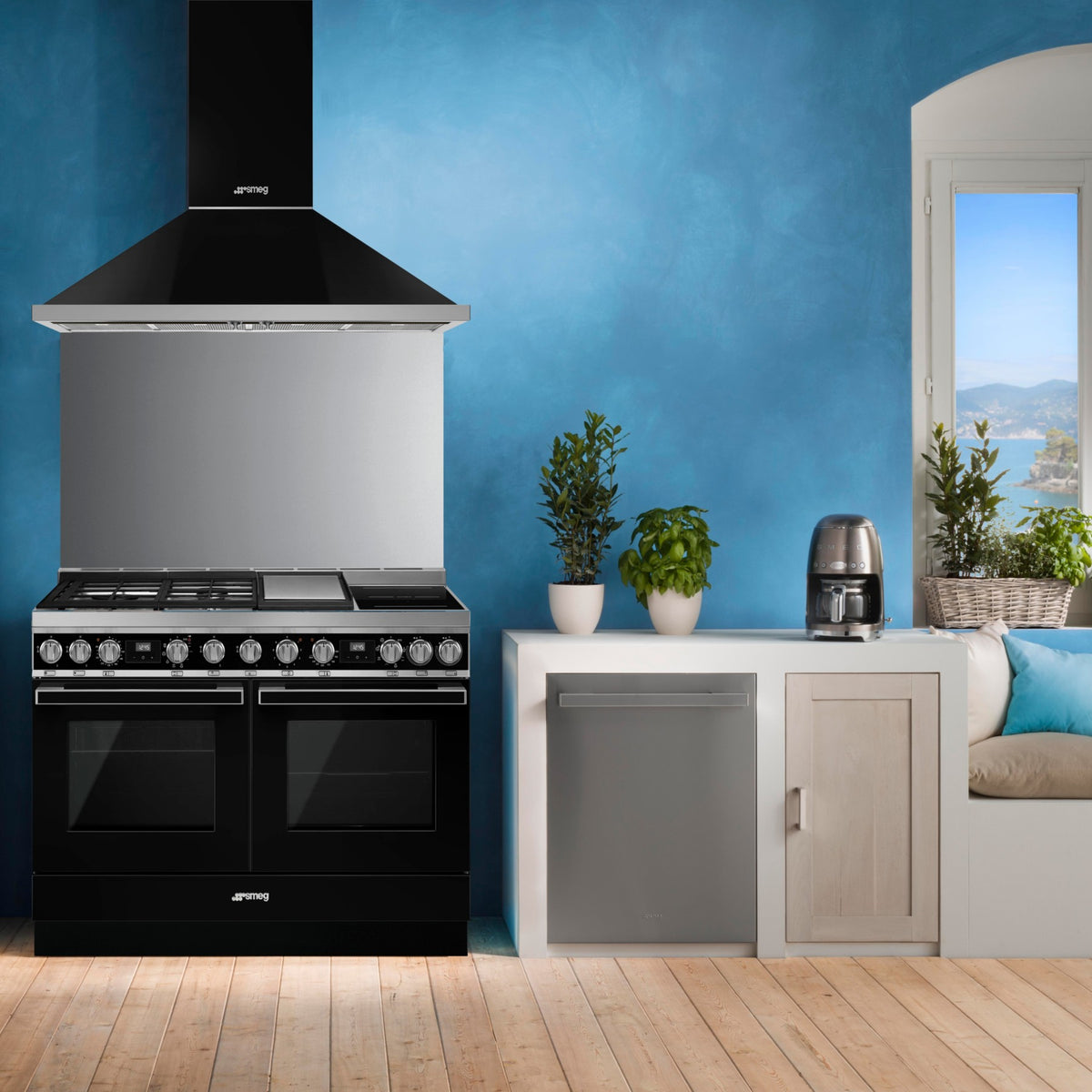 Piano de cuisson mixte SMEG CPF120IGMPBL