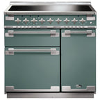 Piano de cuisson induction FALCON ELISE 90 VERT MINERAL MAT NICKEL BROSSÉ