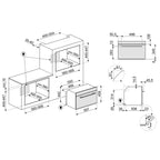 Four micro onde combiné SMEG SO4102M1B3 - Combiné micro-ondes - Hydrolyse - Écran tactile
