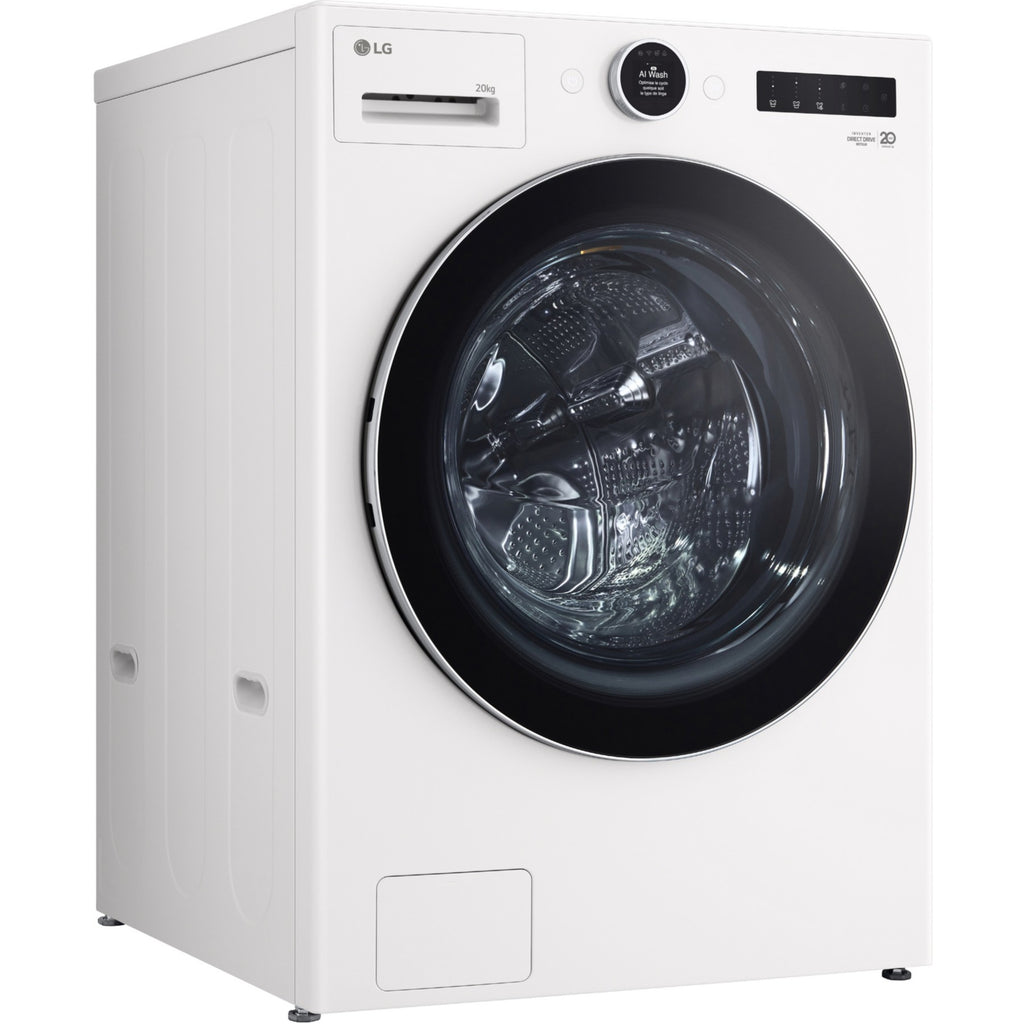 Lave linge hublot LG F20F12WST - 20 kg - 1000 tr/min - Classe A - Moteur induction direct drive - Connecté wifi