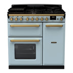 Piano de cuisson gaz FALCON ESTEL DELUXE TAB GAZ 90 CM BLEU PASTEL