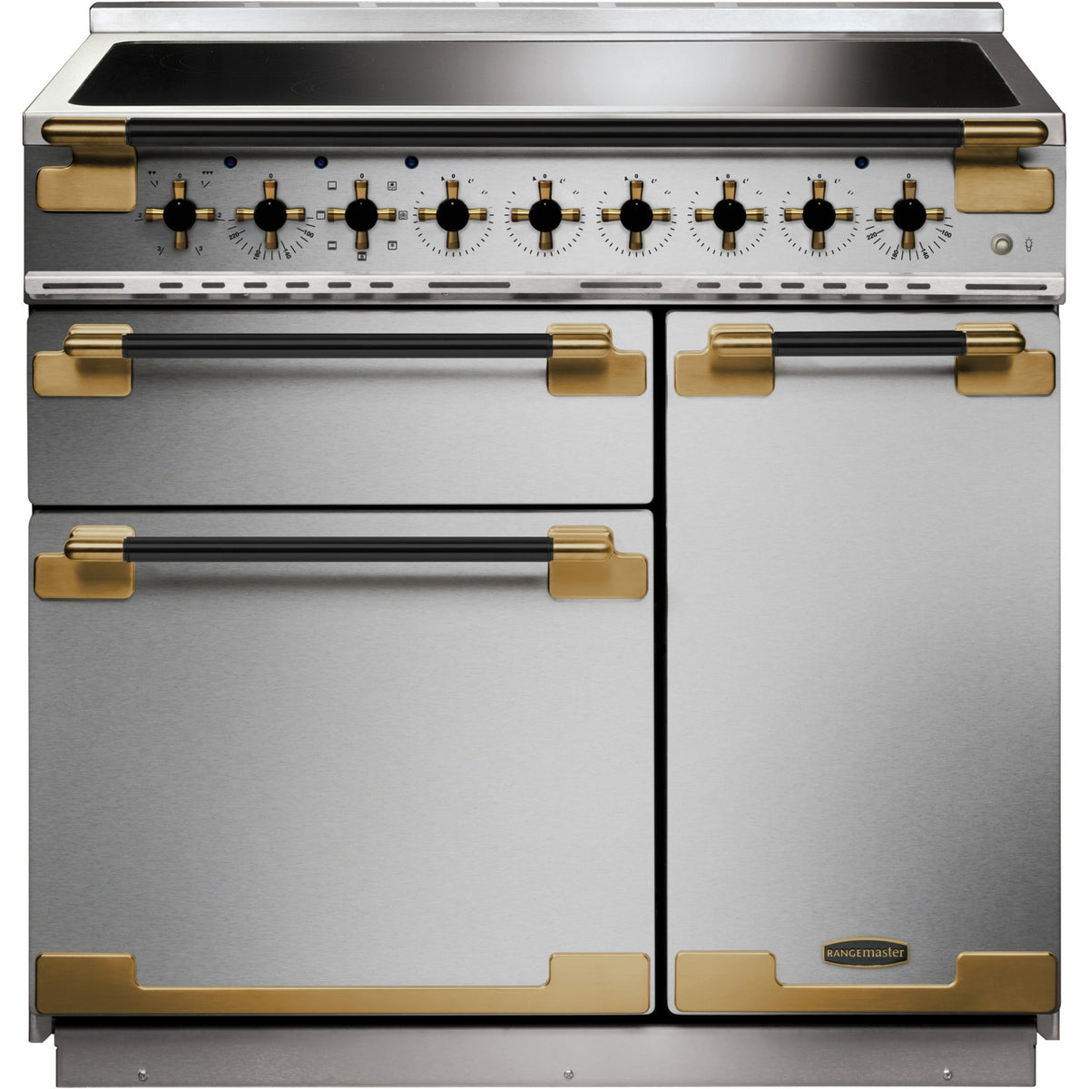 Piano de cuisson induction FALCON ELISE LUXE TAB IND 90 CMINOX et NOIR LAI