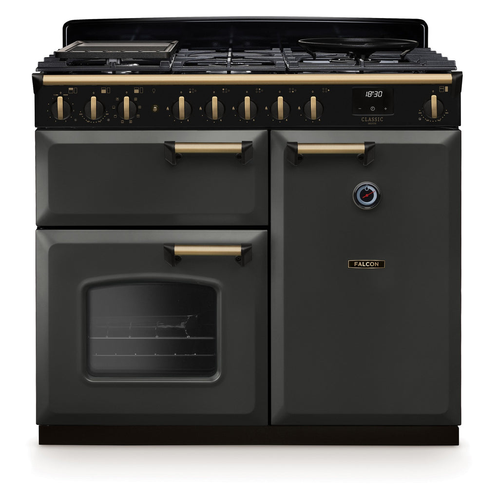 Piano de cuisson gaz FALCON NGC TAB GAZ 100 CM ARDOISE LAITON ANTIQU