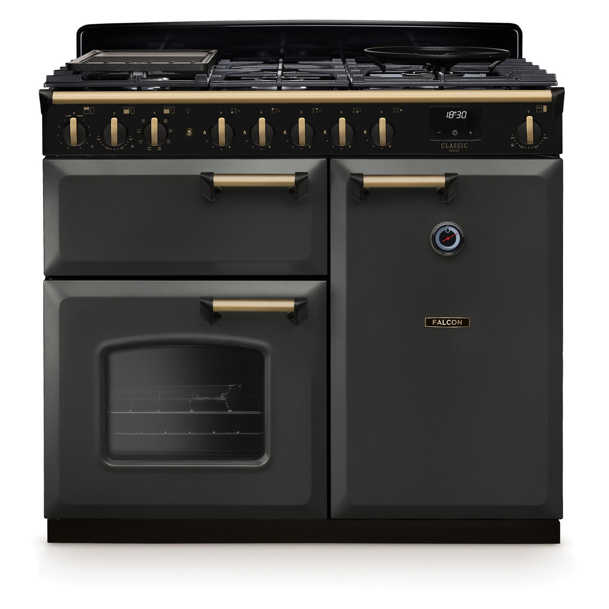Piano de cuisson gaz FALCON NGC TAB GAZ 100 CM ARDOISE LAITON ANTIQU