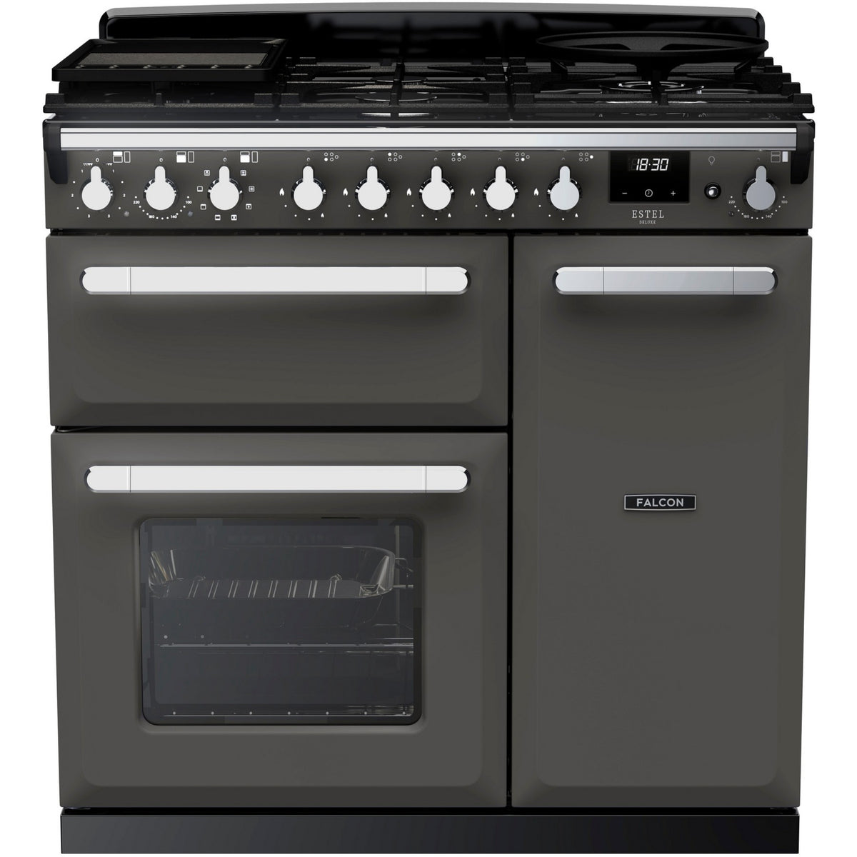 Piano de cuisson gaz FALCON ESTEL DELUXE TAB GAZ 90 CM ARDOISE CHROM