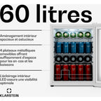 Mini réfrigérateur KLARSTEIN Beersafe porte miroir 64x48cm 60L Blanc