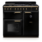 Piano de cuisson gaz FALCON NGC TAB GAZ 100 CM NOIR LAITON ANTIQUE