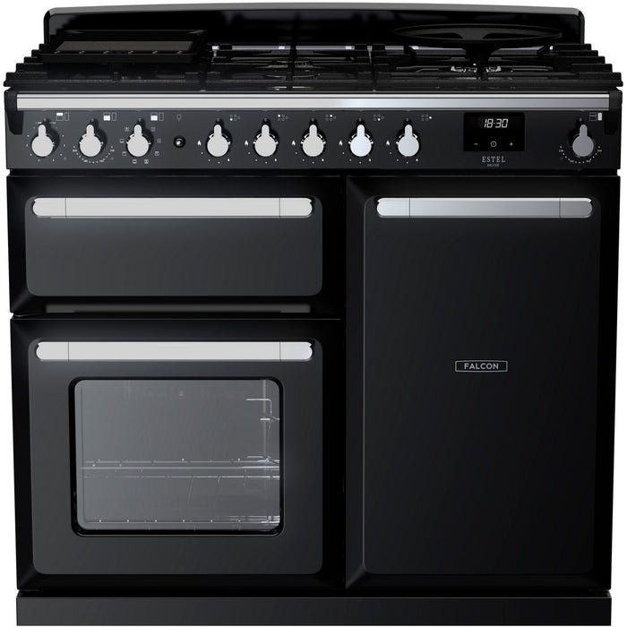 Piano de cuisson gaz FALCON ESTEL DELUXE TAB GAZ 100 CM NOIR BRILLAN