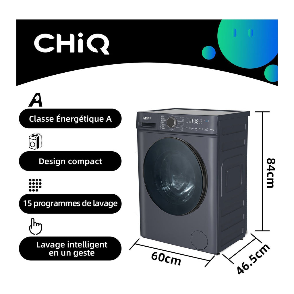 Lave linge hublot CHIQ CW07123863AX