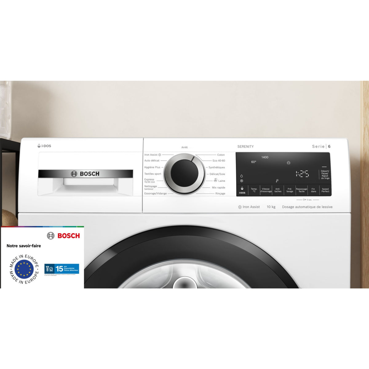 Lave linge hublot BOSCH WGG254FQFR - 10 kg - 1400 tr/min - Classe A - Moteur induction - Dosage automatique