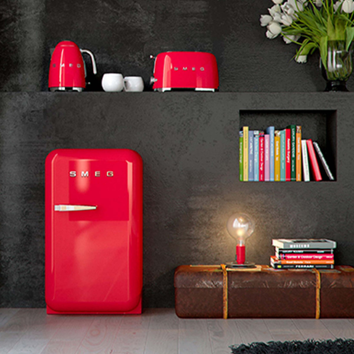 Mini réfrigérateur SMEG FAB5RRD5 Rouge