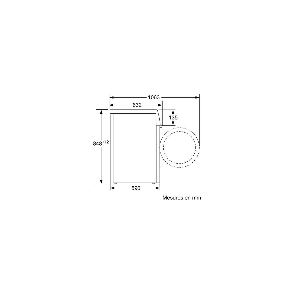 Lave linge hublot BOSCH WGE03207FR