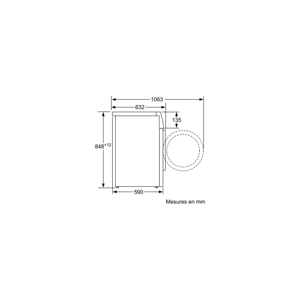 Lave linge hublot BOSCH WGE03207FR
