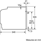 Four encastrable NEFF B54CR71N3 - Pyrolyse - Hydrolyse - Chaleur pulsée - Porte froide