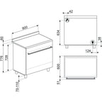 Piano de cuisson gaz SMEG SX91GM