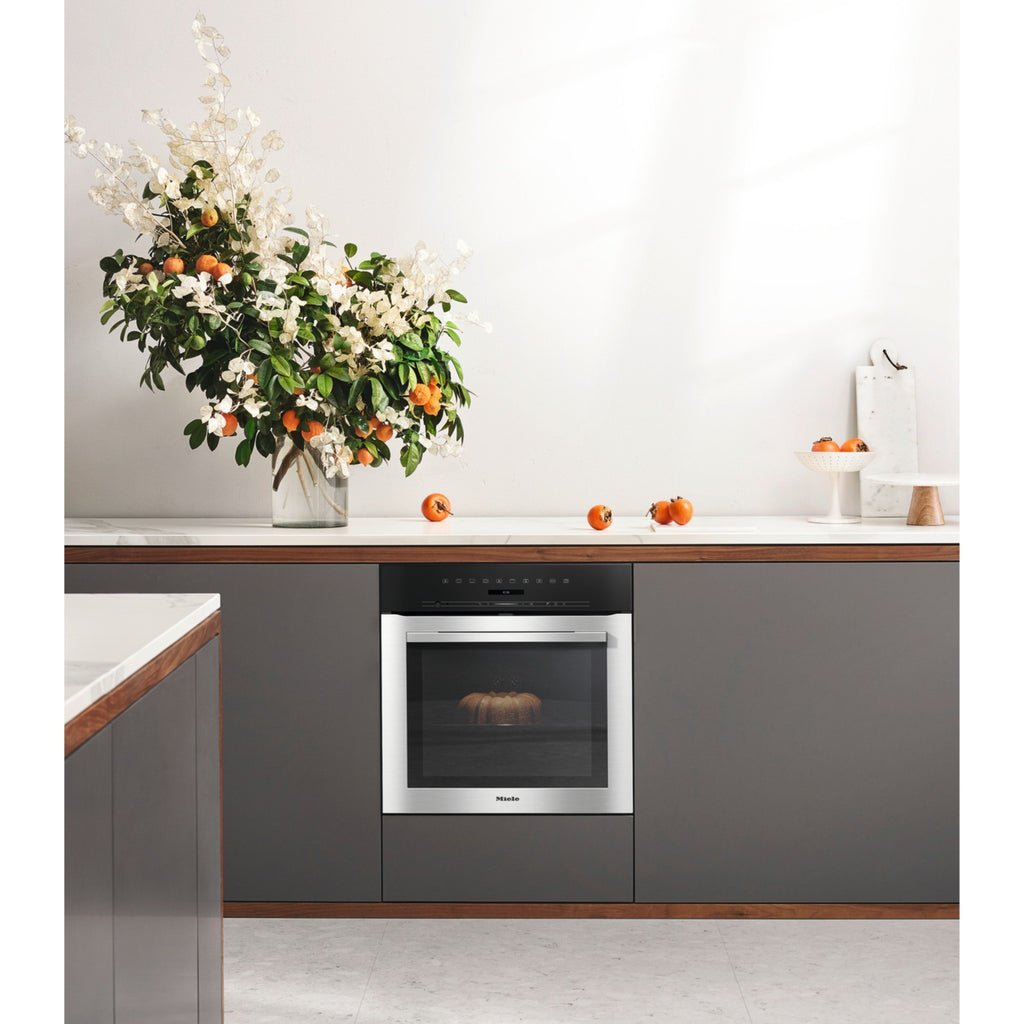Four encastrable MIELE H7161BP - Pyrolyse - Chaleur pulsée - Porte froide - Rails télescopiques